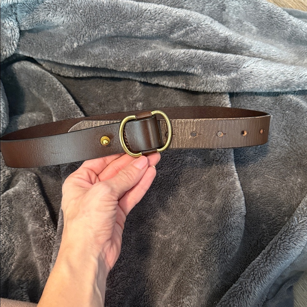 Banana Republic factory double framed leather belt dark brown xxs